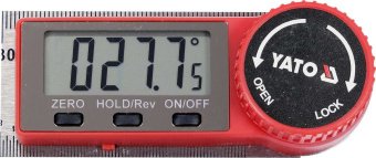 YATO Кутомір електронний YATO; l= 300 мм, діапазон 0-360° з живленням від батарейки 3V; CR2032  | YT