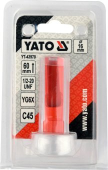 YATO Свердло корончате по силікату, керамоблоках OSB YATO: Ø16 x 60 мм, різьб. кріпл.- 1/2"-20UNF  |