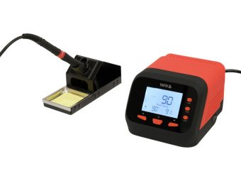 Паяльна станція мережева 110-230 V YATO; Р= 75 Вт, t°= 90-480°С, жало тип T12, LCD табло [12]