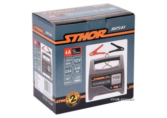 Зарядний пристрій акумул-ів 12 В STHOR ємність 8-60 АГод, макс. струм- 4 А  від емережі 230 В. [10]