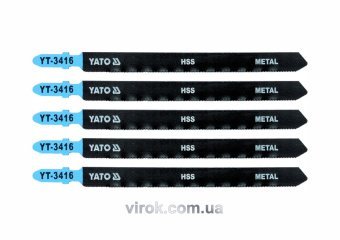 YATO Полотно для електролобзика(метал) YATO : 21TPI, L= 130 мм, Уп. 5 Шт.  | YT-3416