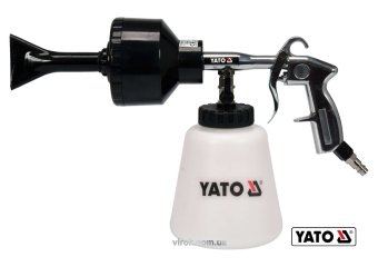 YATO Пістолет пневматичний для утворення піни YATO : бак- 1 л, турбо-сопло, 113 л/хв, тиск- 0.62 МПа