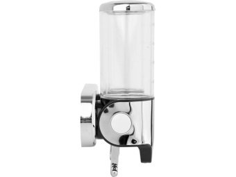 Дозатор рідкого мила настінний FALA  500 мл, з ПВХ, хромований, 241x100x122 мм [24]