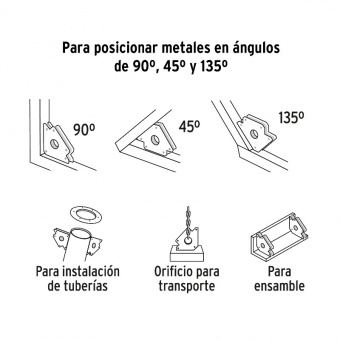 TRUPER ESM-4X Кутник магнітний, для зварювання, до 50 кг кут 45°, 90°, 135°