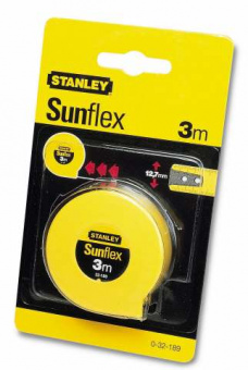 STANLEY 0-32-189 Рулетка 3м х 12.7мм "Sunflex" без фиксатора