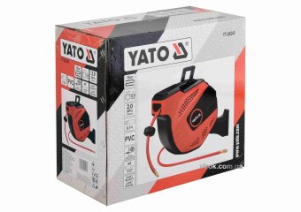 YATO Шланг пневматичний ПВХ на котушці YATO з швидкоз'єдн. наконеч-ми 1/4", Ø=9.5 мм, тиск- 20Bar, l