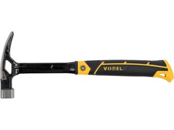 Молоток сталевий VOREL m= 450 г, обух- 140х 28х 28 мм, l= 365 мм з магнітом [6/24]