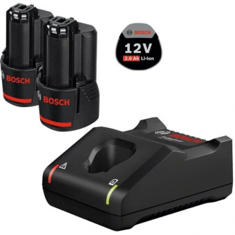 Комплект зарядний пристрій Bosch GAL 12V-40 + 2 акумулятора GBA (2х12 В, 2 A*год) (1600A019R8)