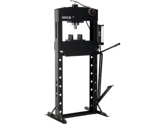 Прес гідравлічний рамний YATO; навантаж- 30т, роб зона- 0-1030мм проліт рами- 530мм, хід штока-160мм