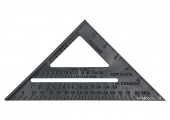 VOREL Кутник теслярський : l= 180 мм, 90°х 45°х 45°, для робіт з кроквами  | 18530