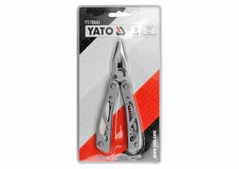 YATO Мультитул (Багатофункційний інструмент) YATO : 9 в 1 з нержавіючої сталі  | YT-76043