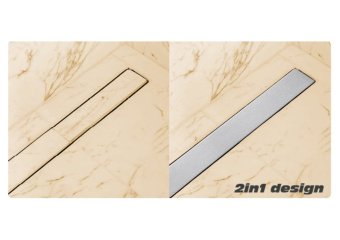 FALA Трап підлоговий зливний з нержавіючої сталі "ROTARY" ; 70x 4х 5 см, обертовий сифон  | 75347