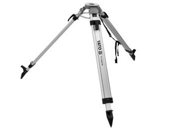 YATO Штатив тринога для вимірюв. приладів YATO телескоп (2 секціі) . кріплення 5/8", H≤ 150 см. алюм
