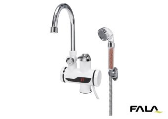 FALA Нагрівач води з LCD-дисплеєм KALTA-3 : 3кВт,до 60°С,тиск 0.1-0.6МПа,кабель-1.2 м + душовий комп