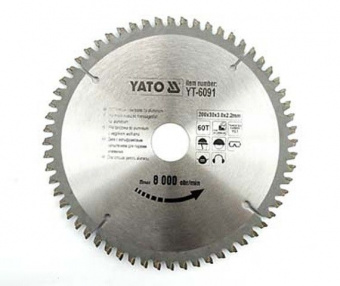 YATO Диск пильный по алюминию 250х30х100 YT-6095