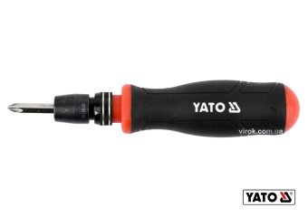 YATO Викрутка реверсивна з набором біт YATO : HEX-1/4", CrV, 28 шт + чохол  | YT-27940