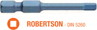 USH Насадка викруткова ударна Blue Shock Robertson R1 x 50 мм torsion, Уп. 5 шт. | UUSE0063417