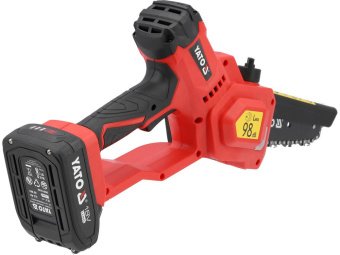 Пила ланцюгова акумуляторна YATO: 18 В Li-Ion 2 АГод, шина- 7"/17,6 см, 31 ланка, безщіткова [4]