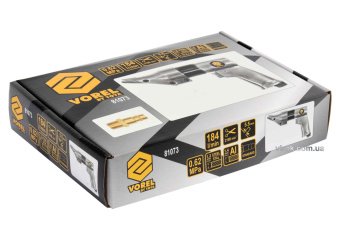 VOREL Ножиці пневматичні кутові : 1/4", 2100 різ/хв, до стал.листів h≤1.2мм, P=0.62 МПа, 184 л/хв(DW