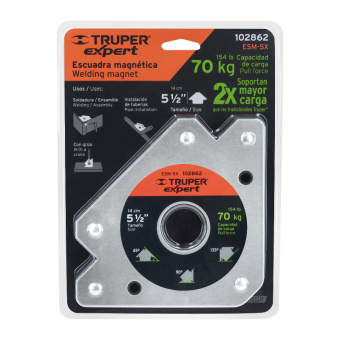 TRUPER ESM-5X Кутник магнітний, для зварювання, до 70 кг кут 45°, 90°, 135°