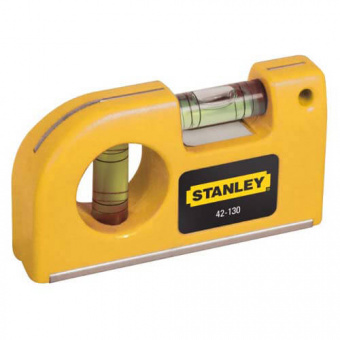 STANLEY 0-42-130 Уровень "Pocket Level" карманный, 2 капсулы, L=87 мм,