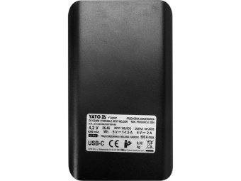 Апарат точкового зварювання портативний YATO акумул. Li-Po 4,2 В, 6.3 АГод, 500 А, вихідн- 2 А [30]