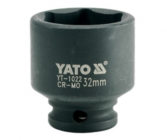 YATO Головка торцева ударна 6-гранна YATO : квадрат 1/2", М= 32 мм, L= 48 мм  | YT-1022