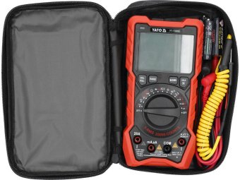 Мультиметр TRUE RMS електричних параметрів YATO з LCD-цифровим діапазоном 25000 від 3х1,5V;AA батар