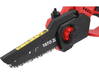 Пила ланцюгова акумуляторна YATO: 18 В Li-Ion 2 АГод, шина- 7"/17,6 см, 31 ланка, безщіткова [4]