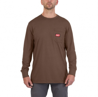 MILWAUKEE Футболка с длинными рукавами коричневая размер L | 4932493060