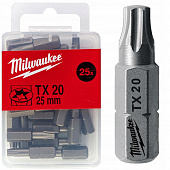 MILWAUKEE Біта , TX20, 25мм, (25шт) | 4932399596