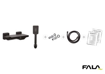 FALA Змішувач душовий для ванної "NOIR 2" латунний корпус  | 75887