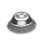 Щетка чашечная 65хМ14х2.0, гофрированный стальной провод 0.35 мм, 12000 об / мин. IP LESSMANN