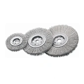 Щетка цилиндрическая однорядная 178х14х12-30 мм, Стальная Нерж. проволока 0.3 мм LESSMANN