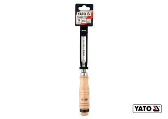 YATO Стамеска напівкругла YATO : b= 14 мм, клинок- 125 мм, дерев'яна ручка- 112 мм  | YT-62823