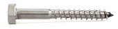 Шуруп по дереву нержавеющий с шестигранной головкой  8х 40 DIN 571