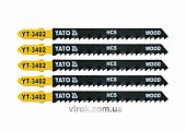 YATO Полотно для електролобзика (дерево) YATO : 8TPI, L= 100 мм. Уп. 5 Шт.  | YT-3402