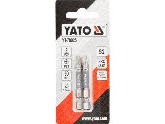 Насадка викруткова YATO PZ3 х 50мм. HEX 1/4", покрита нікелем, 2шт.[10]