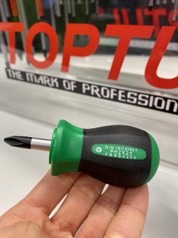 Короткая отвертка крестовая TOPTUL PH2x25 FBBB0203