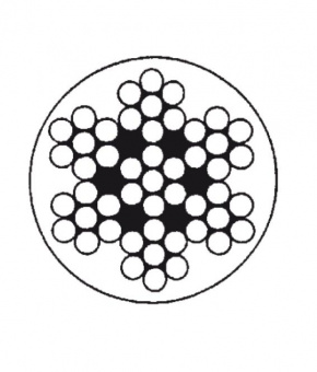 Трос нержавеющий 7X7 в красной ПВХ оболочке 3/5 мм A4