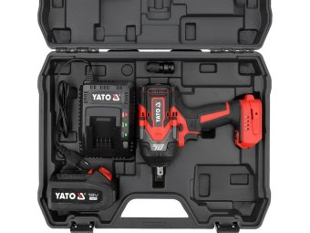 Гайковерт ударний безщітковий акум. YATO: 18 В Li-Ion 4 АГод, квадрат 1/2", КМ- 1200 Нм [4/32]