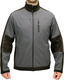 YATO Куртка робоча SOFTSHELL YATO розмір S, чорно-темно-сіра, 3 кишені, 96% поліестер і 4% спандекс 