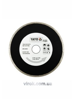 YATO Диск алмазний суцільний YATO : Ø= 200х8,0x25,4 мм. H= 2.2 мм  | YT-6017