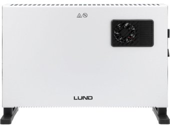 Обігрівач конвекторний LUND від ел.мережі- 230 В, 2 регулювальні режими- 1,25 і 2 кВт з вентилятором