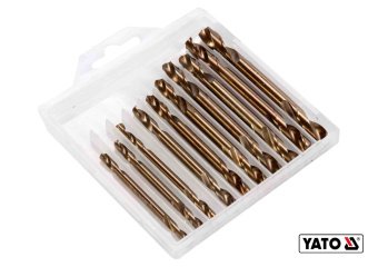 YATO Свердла по металу 2-сторонні, шліфовані YATO : HSS 6542, Ø=3.0- 6.0 мм, 10 шт  | YT-40025