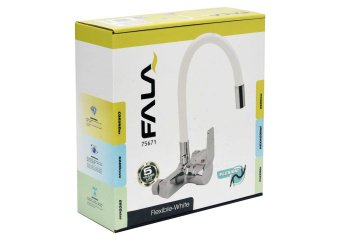 FALA Змішувач води настінний "FLEXIBLE" з гнучкою білою лійкою  | 75671