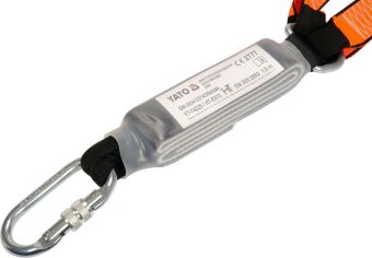 YATO Амортизатор 2-стрічковий для безпеки висотних робіт YATO, з карабінами. l= 1,8 м, M= 100 кг  | 