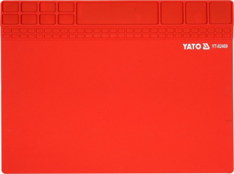 YATO Підстилка для паяння YATO з жаростійкого силікону до 500°С, 400х300х3 мм, магн стрічка 395х57мм