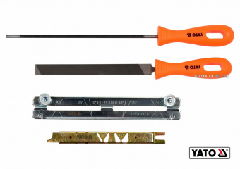 YATO Засоби для гостріння відрізних ланцюгів з напильником YATO : Ø=4.5 мм, 4 шт  | YT-85041