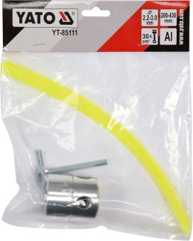YATO Головка для кріплення жилки до газонокосарок YATO : Ø=2.2-3.0 мм, l=200-430 мм, з алюмінію  | Y